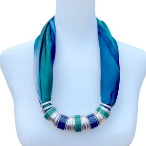 NWT Chico’s Adjustable Satin Scarf Necklace